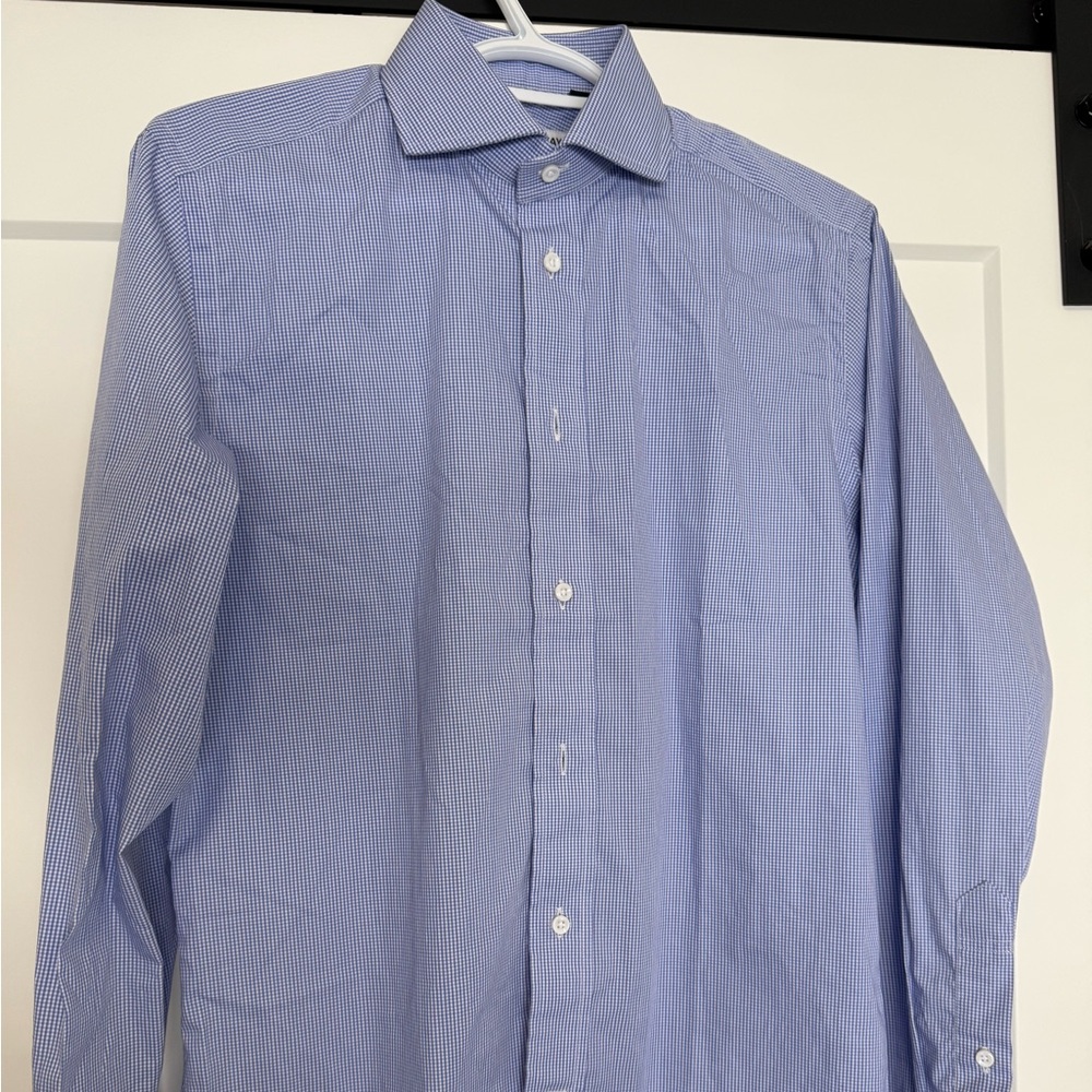 Spier & Mackay Blue Gingham Dress Shirt